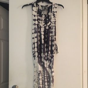 Mini summer dress. Tie dye. Cotton.